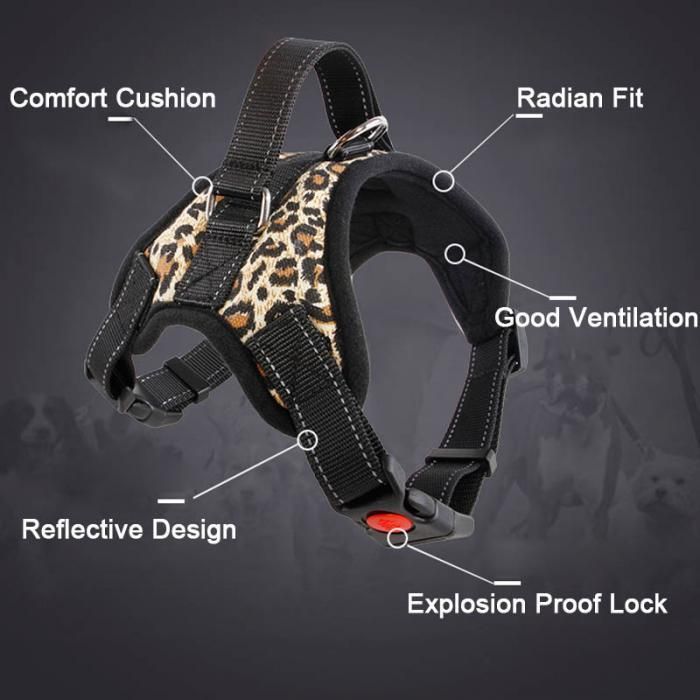 Nylon Heavy Duty Dog Pet Harness Adjustable Vest Pet Products