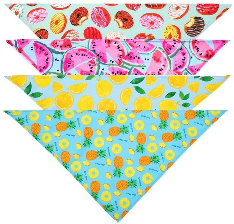 Dog Bandanas Washable and Reversible Triangular Bibs
