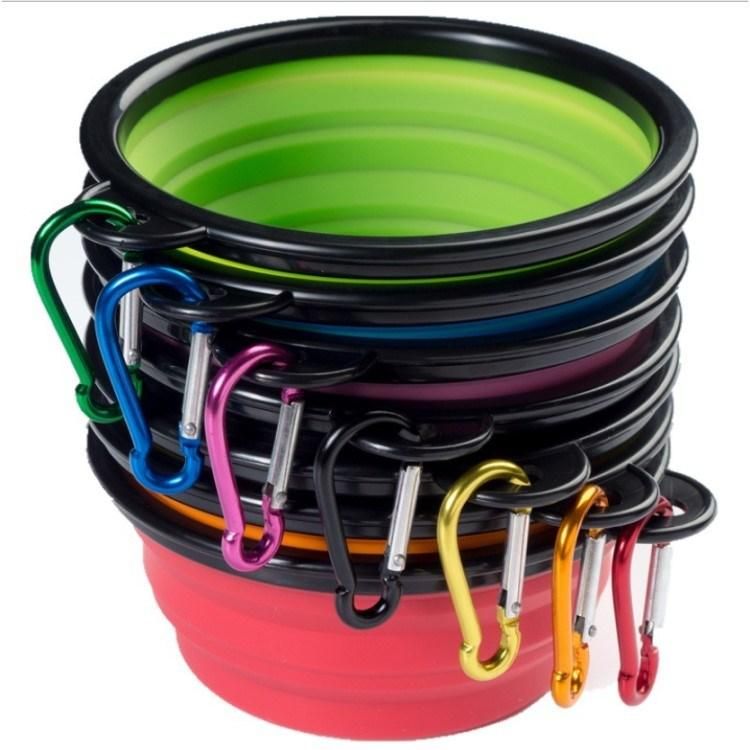 Multi-Purpose Outdoor Pet Water Food Folding Bowl Dispenser