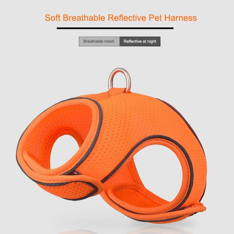 Cat Harness Reflective Strip Pet Harness with Pet Leash