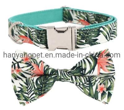 Factory Direct Custom Adjustable Printing Pattern Pet Product Dog Bow Collar Pet Collar Designer Dog Collar