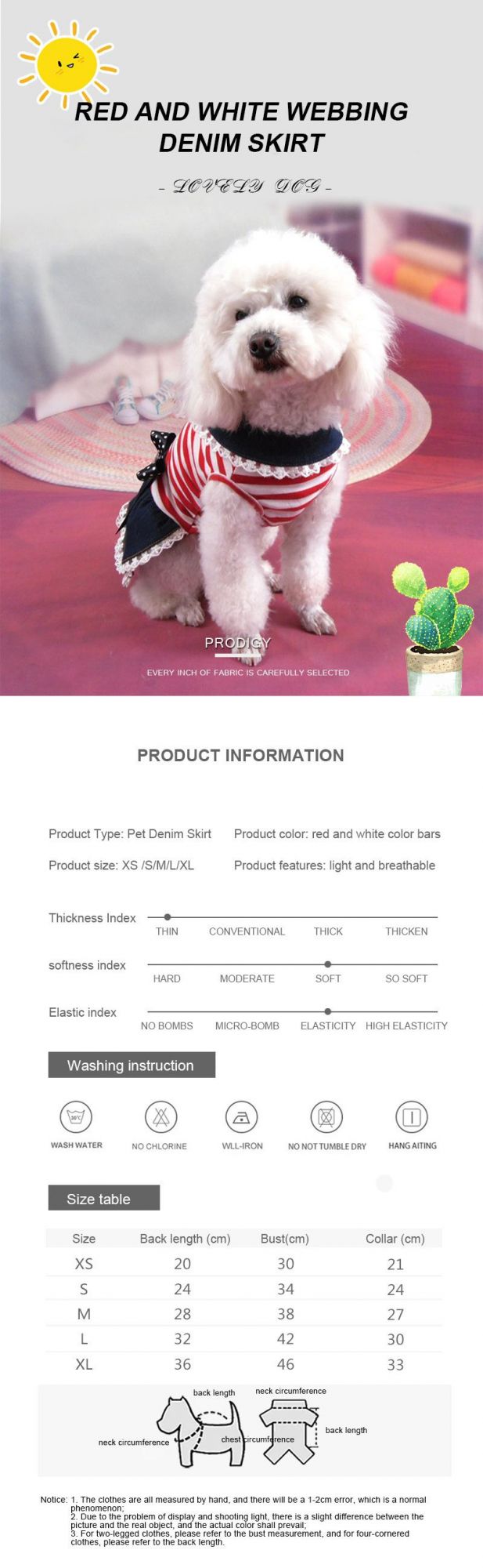 Source Manufacturers Hot Sale New Arrival Dog Skirt Sweet Puppy Denim Princess Dress Dog Clothes