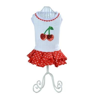 Dog Clothes Cat Pet Clothes Supplies Spring Summer Princess Fruit Skirt Cool Breathable Dog Dress Pet Clothes