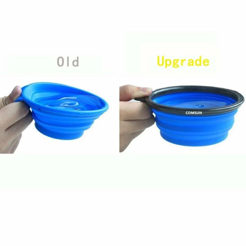 Food Grade Silicone BPA Free Foldable Expandable Cup Dish for Pet Cat Food Water Feeding Portable Travel Bowl/Pet Toy