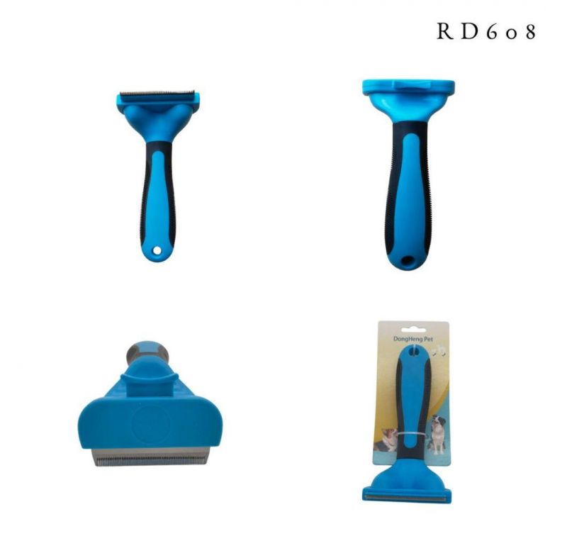 Pet Grooming Products Hair Comb Brush Rake Grooming Self Cleaning Slicker Open Knot Shaving Pet Detangling Comb Grooming Tool Blue-S