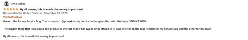 Spupps Reflective Service Dog Collar- Rubber Patch-Durable Nylon
