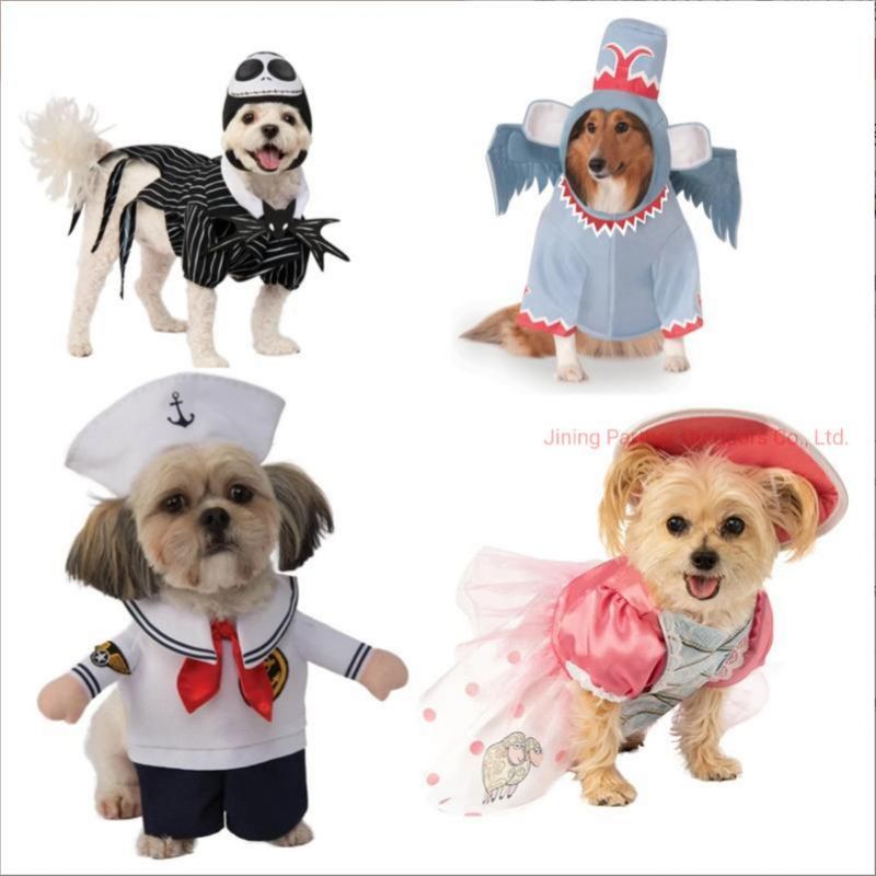2022 Hot Sale Cat Dogs Cosplay Clothes Funny Halloween Suit Costumes Pet Cloak Set Christmas Clothes