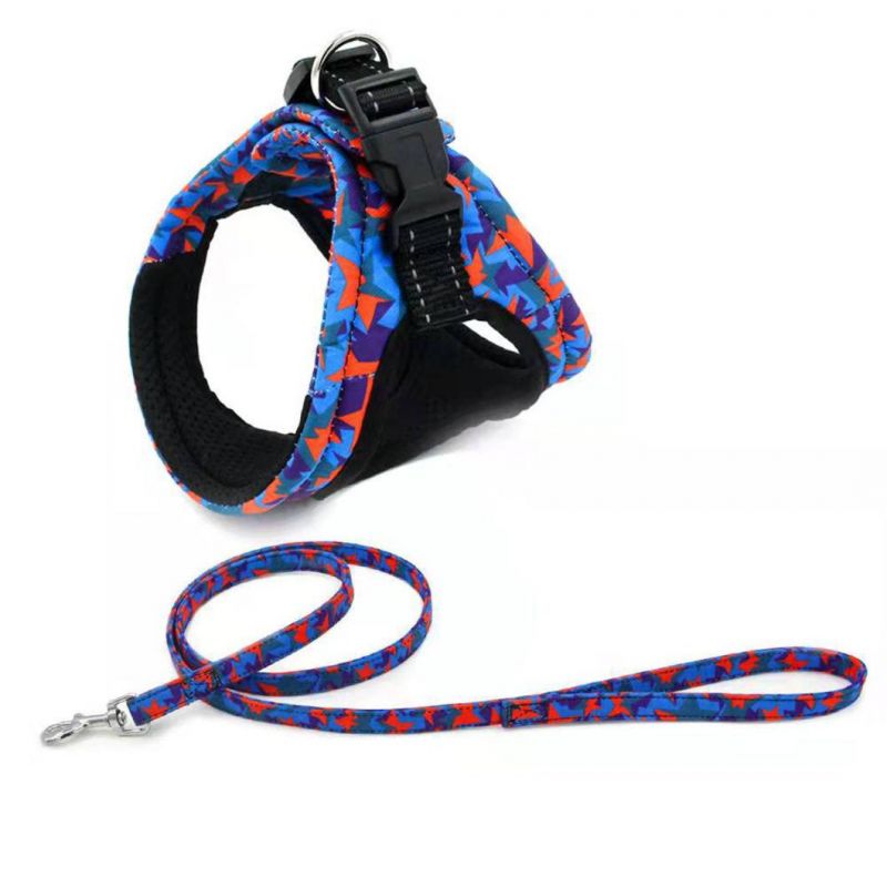 Vest Style Pet Harness with Matching Pet Leash Soft Dog Harness