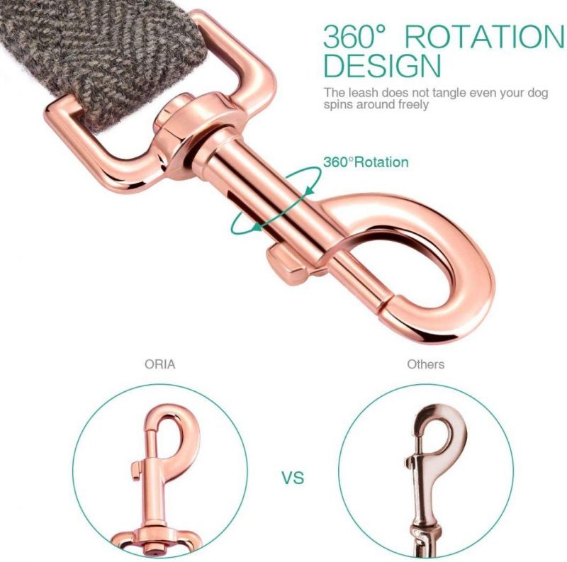 Adjustable to 3 Different Lengths with Strong Soft Wool Dog Lead