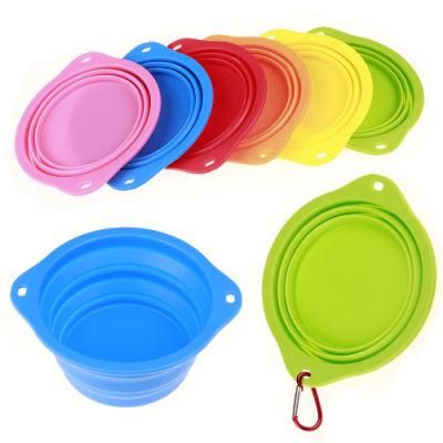 Collapsible Dog Bowl Foldable Expandable Cup Dish Dog Food Water Feeding Bowl