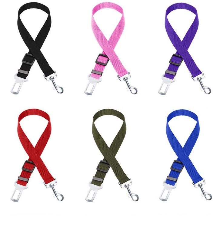 Adjustable Pet Dog Leash Car Seat Belt Harness Clip in Lead