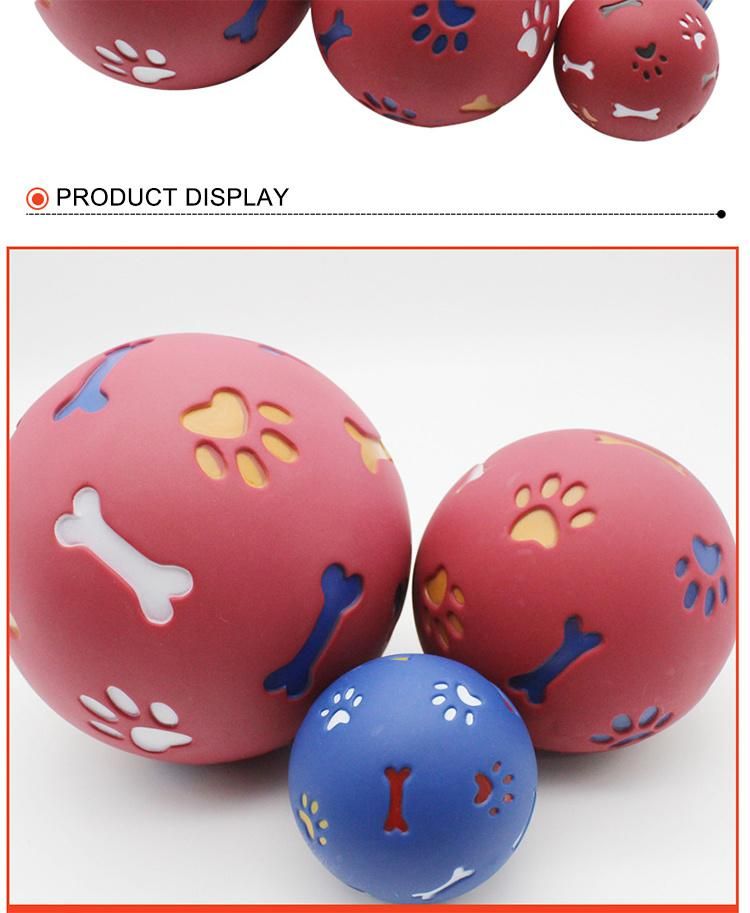Pet Toy Dog Ball with Food Leakage Function Rubber Rotation Leaking Ball
