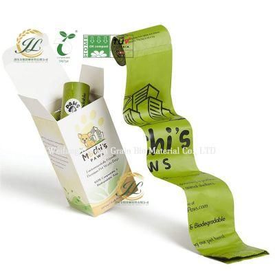 Customized 100% Biodegradable Compostable Pets Poop Bag Dog Waste Bags Bpi Ok Compost Certificate Garbage Bags