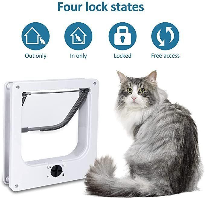 Pet Supply Pet Door Dog Wall Door Cat Lockable Window Door Easy to Install Flap Door