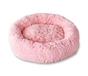 Custom Fur Warm Round Luxury Calming Bed Dog Cushion Pet Beds for Dog