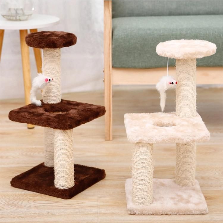 Cat Climbing Frame Three Pillars Three Layer Square