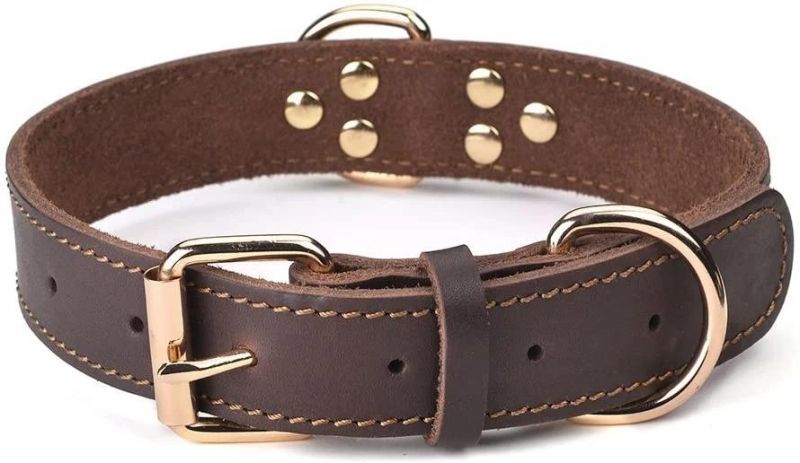 Heavy Duty 350lb Pull Power Leather Dog Collar