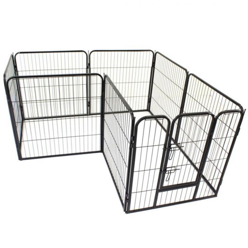 Customize OEM ODM Pet Supplier Outdoor Cheap Metal Playpen Dog Cage Foldable Crate Fence
