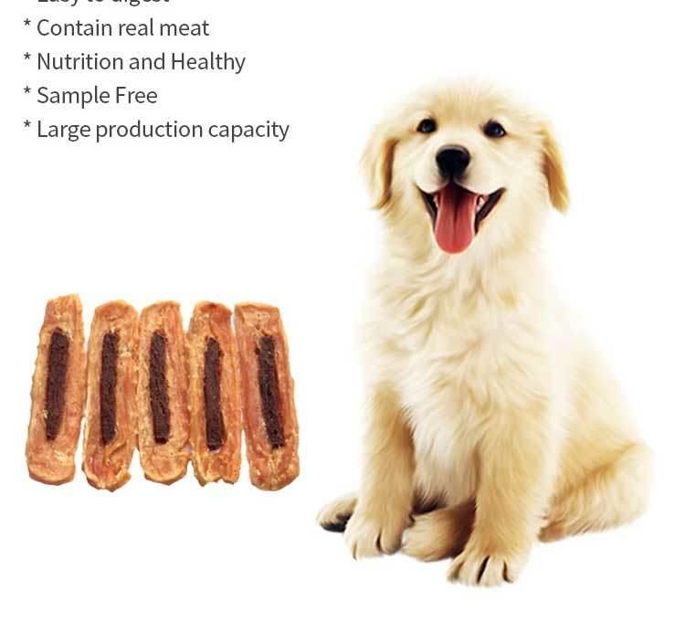 Natural Chicken Jerky Chicken Sticks Wrap Rawhide Dog Treats Chicken Dry Pet Food