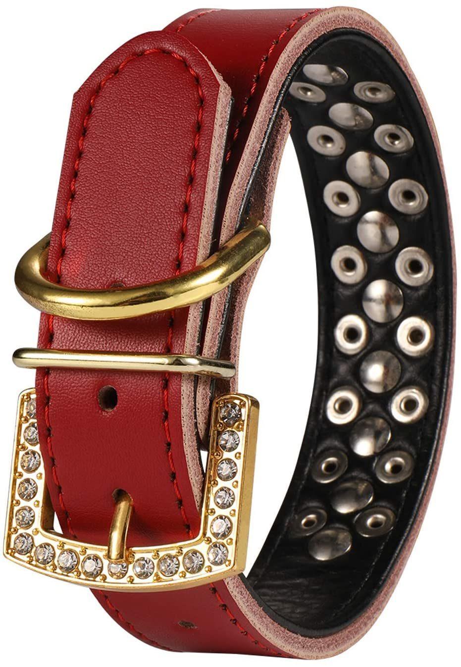 Gold Spikes Studded Personalized Collar
