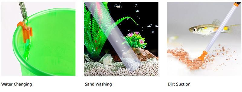 Aquarium Gravel Cleaner New Quick Water Changer with Air-Pressing