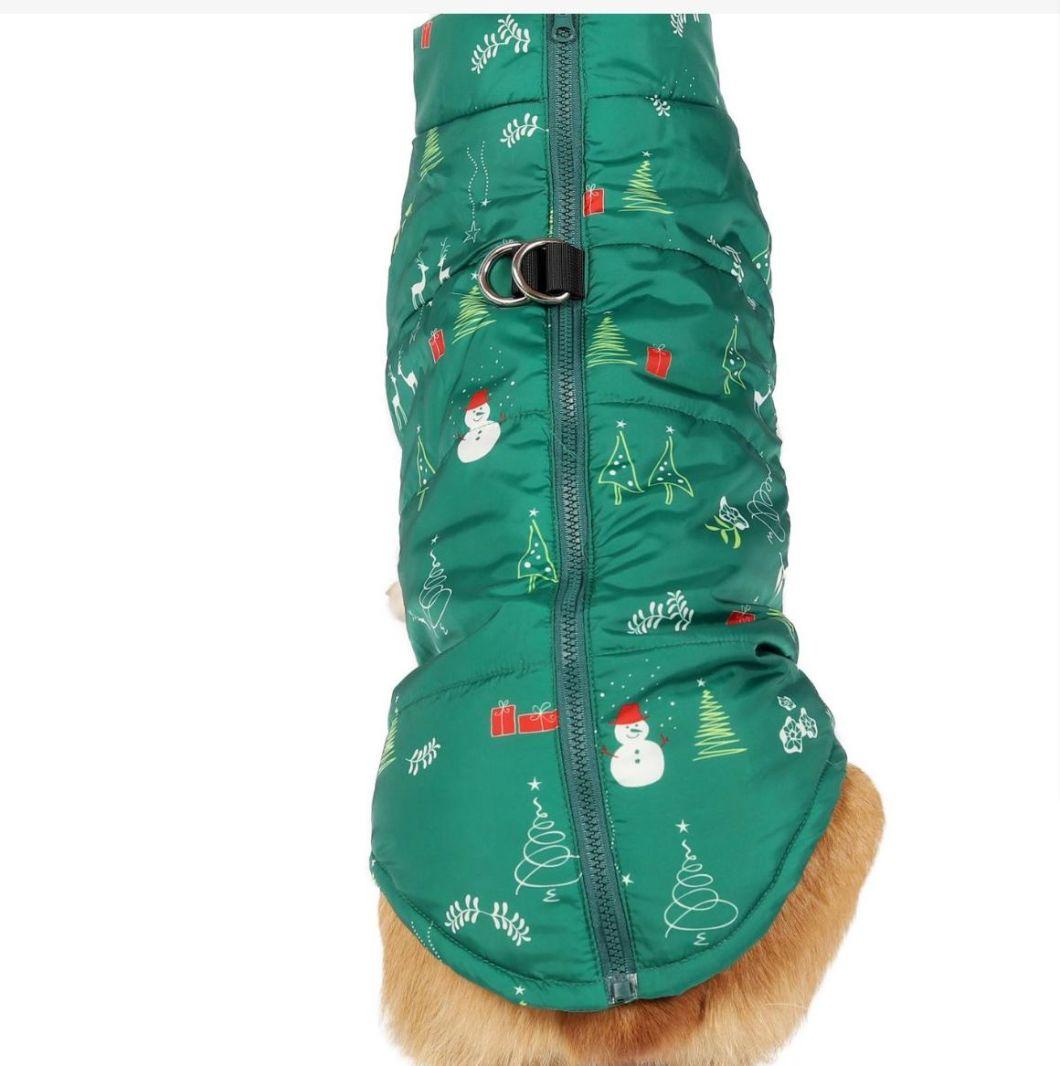 Design Christmas Pet Coat Pup Clothing Dog Holiday Down Jacket