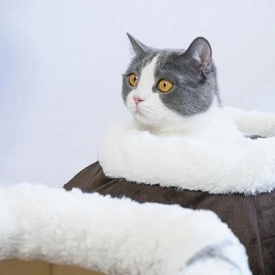 Modern Bed 2022 Promotional OEM Pet Cat Bed Plush Donut Bed with Zip Detachable