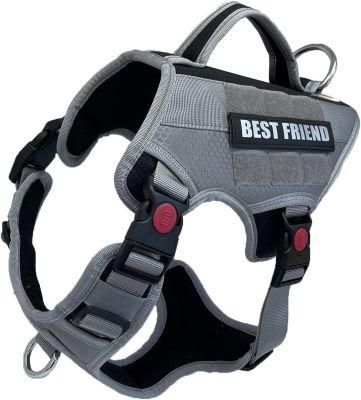 Spupps Working Dog Vest Harness with Reflective Removable Hook and Loop Patches