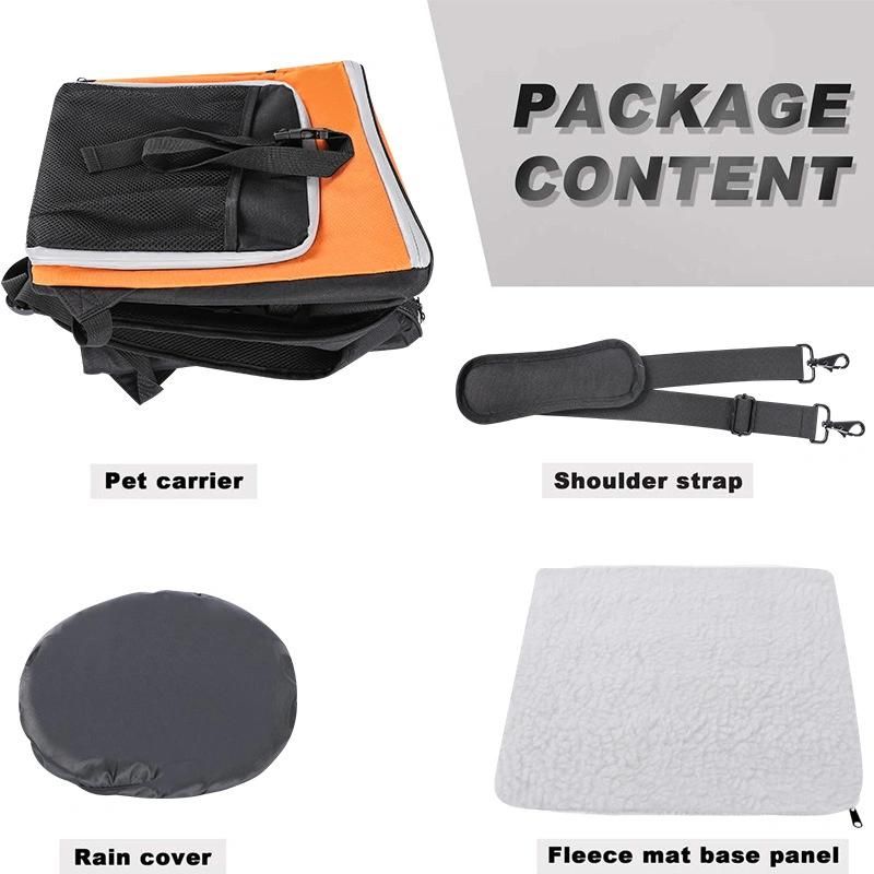 Portable Pet Carrier Booster Backpack Pet Carriers Pet Carrier Bicycle Basket Bag for Dog Cat