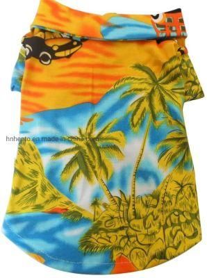 Beach Coconut Tree Print Dog Shirt Summer Camp Shirt Clothes for Dogs