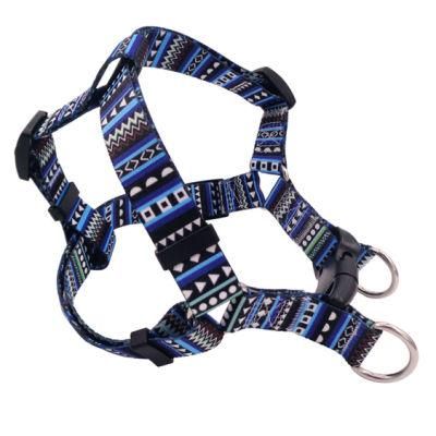 Adjustable Webbing Dog Harness with Bohemia Patterns Pet Harness