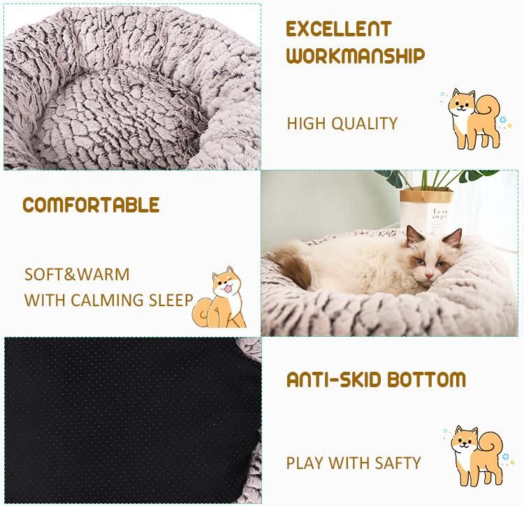 Cat Bed Fluffy Lightweight Bedding Pads for Dogs & Cats Made From Ultra-Comfortable Faux Fur with Anti-Slip Bottom