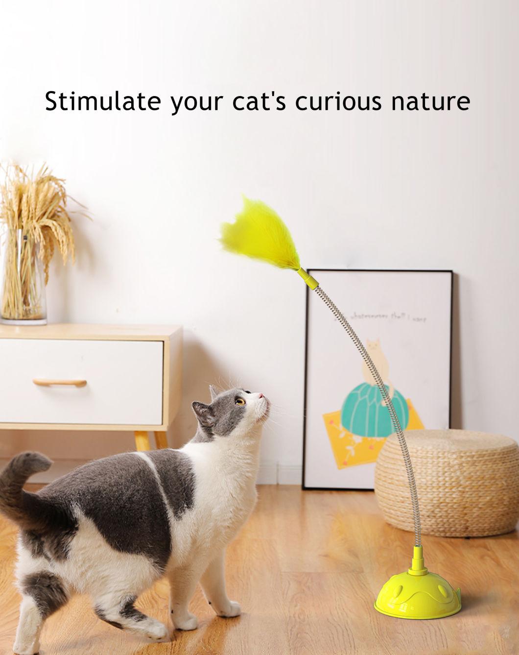 Cat-Tickling Sticks with Suction Cups Cat Toys Interactive Cat Toy Sticks