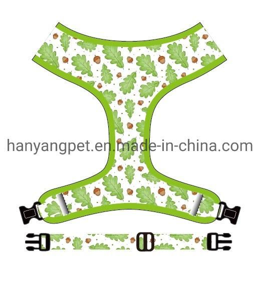 New Style Neck Adjustable Dog Harness Sublimation Patterns Dog Harness