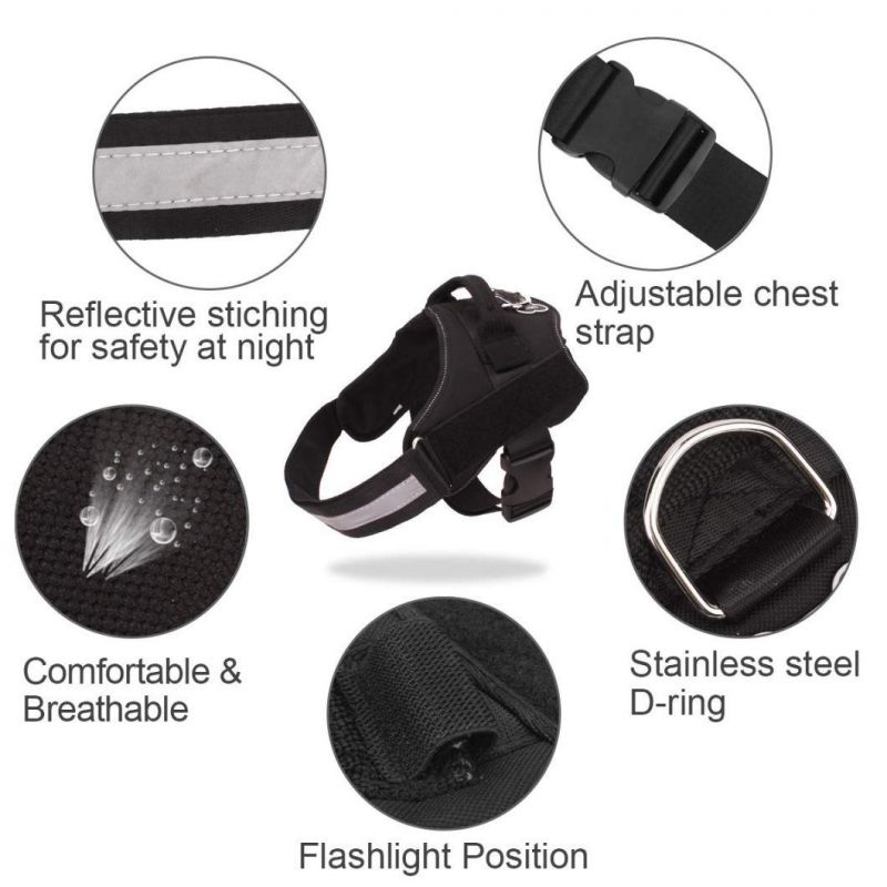 No-Pull Reflective Breathable Adjustable Pet Harness
