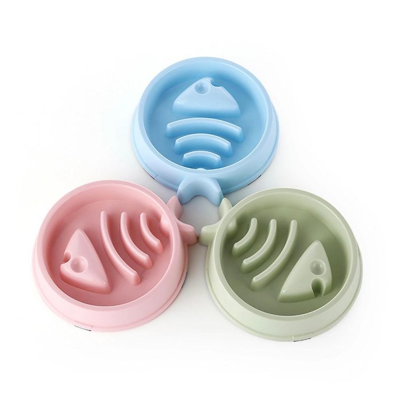 Travel Plastic Pet Portable Slow Feeding Bowl