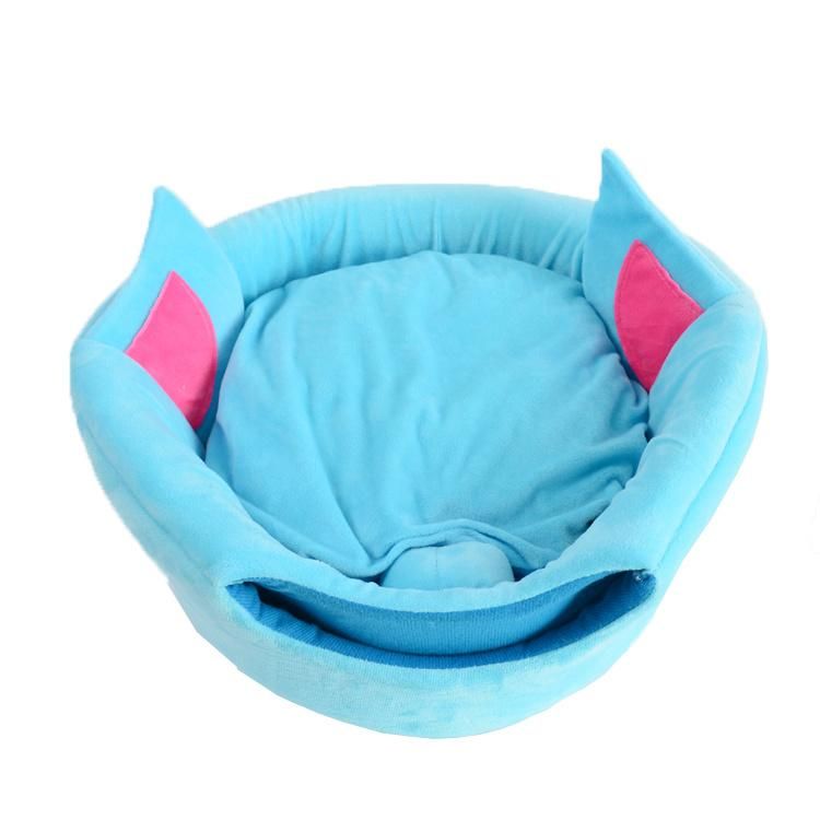 Monster Shape Sofa Bed Luxury Deep Sleep Cat Dog Felt Pet Nest with Mattress Foldable