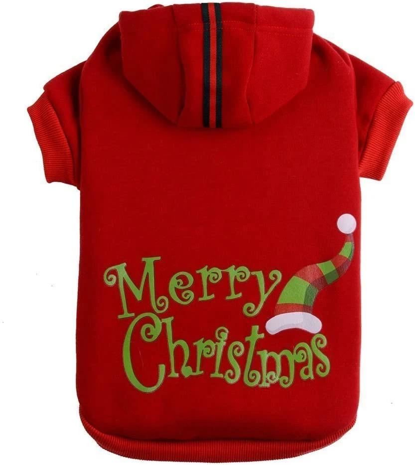 Christmas Dog Hoodie Sweater Cute Shirt Pet Sweatshirt