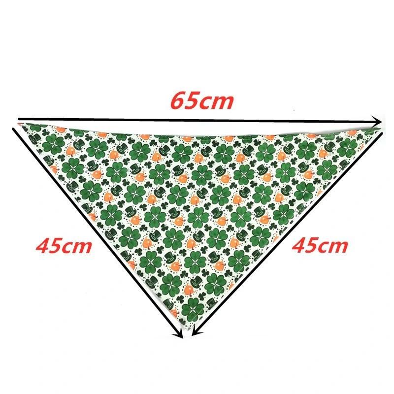 Multi- Color Washable Double Layer Plaid Printed Cotton Triangle Pet Dog Bandana Scarf