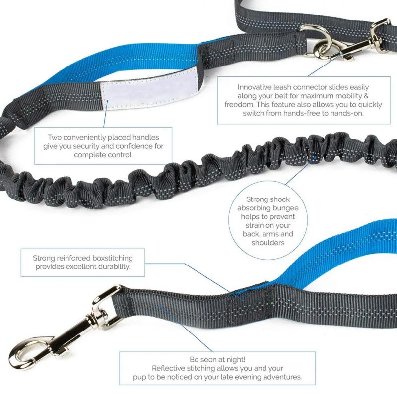 Reflective Stitching Dog Leash for Running, Hiking, Walking