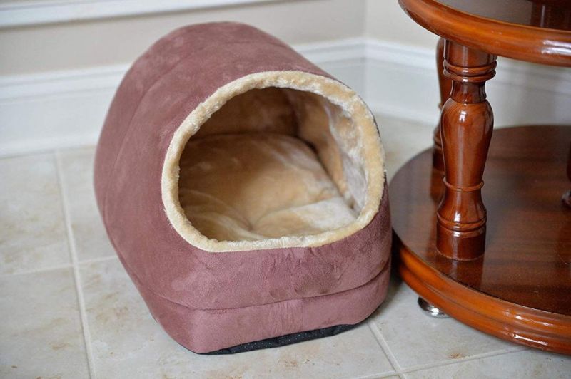 Soft Indoor Kitten Bed Round Soft Pet Cave Mat