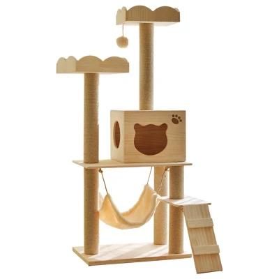 Wooden Simple Cat Tree with Smalll Ball Pet Products