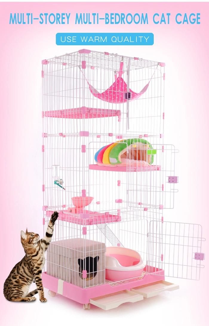 Customize OEM ODM Cheap Plastic 3 Layer Plastic Cat Cage