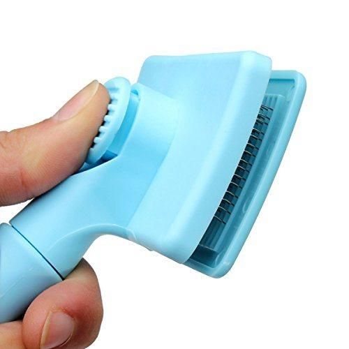 Slicker Brush for Dogs & Cats Professional Self Cleaning Pet Comb for Shedding Medium, Long Hair, Thick and Fluffy Coats