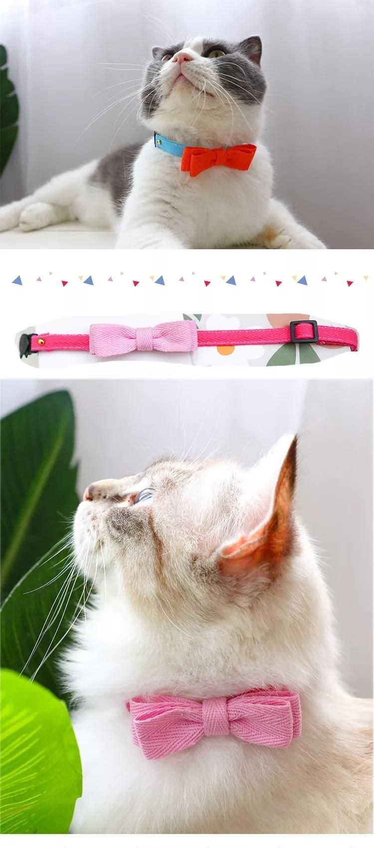 Cute Breakaway Cat Collar Bow Ties Adjustable Safety Buckle Kitten Dog Collar Pet Accessories Wholesale