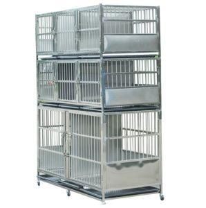 Custom Modular Dog Kennel Large 304 Stainless Steel Three Floors and Eight Doors Dog Cages for Veterinary Clinic
