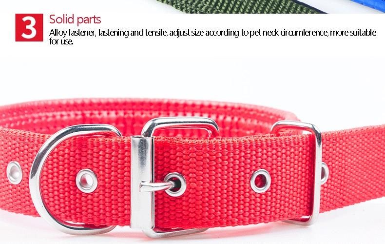 Personalized Lettering Reflective Anti Stray Solid Color Pin Buckle Pet Dog Collar//
