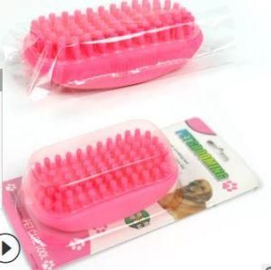 Pet Shampoo Brush Soothing Massage Brush Pet Grooming Brush with Soft Rubber for Dog Cat