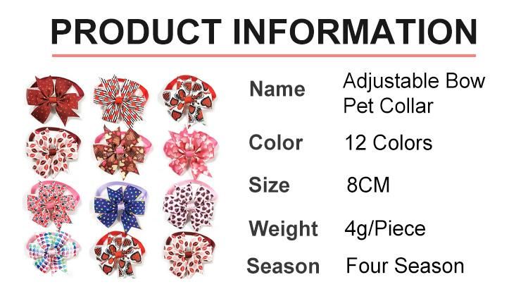 Professional Manufacturer Supplier Pet Dog Bow Collar Tie with Bow Tie for Dogs