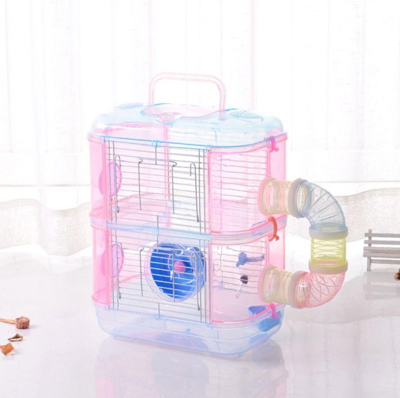 in Stock Extra Large Ceramic Pink Acrylic Hamster Cage